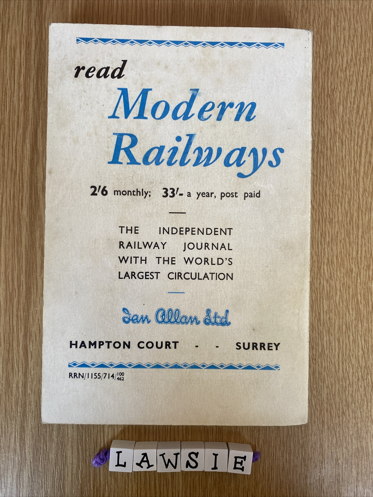 RAILWAY RACE TO THE NORTH by O S Nock . Ian Allan. 1st Edition .Paper back.