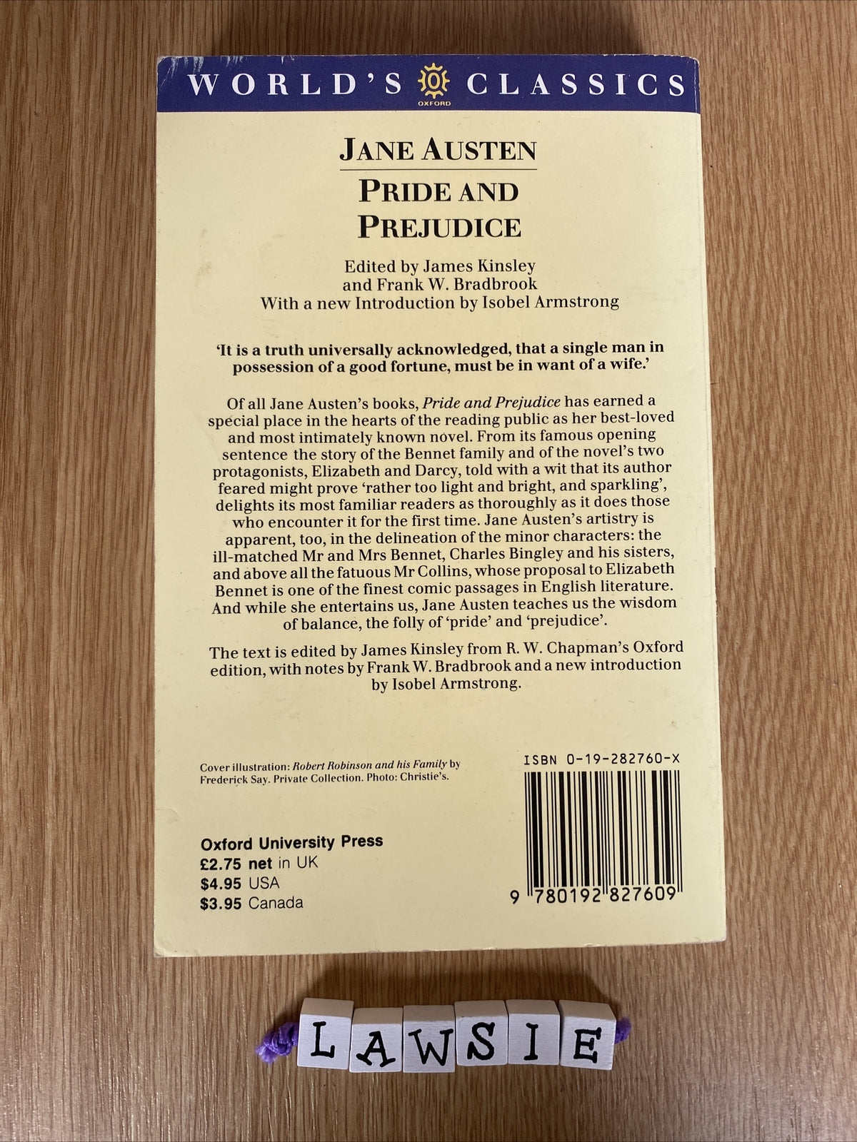 Pride and Prejudice by Jane Austen (Paperback)