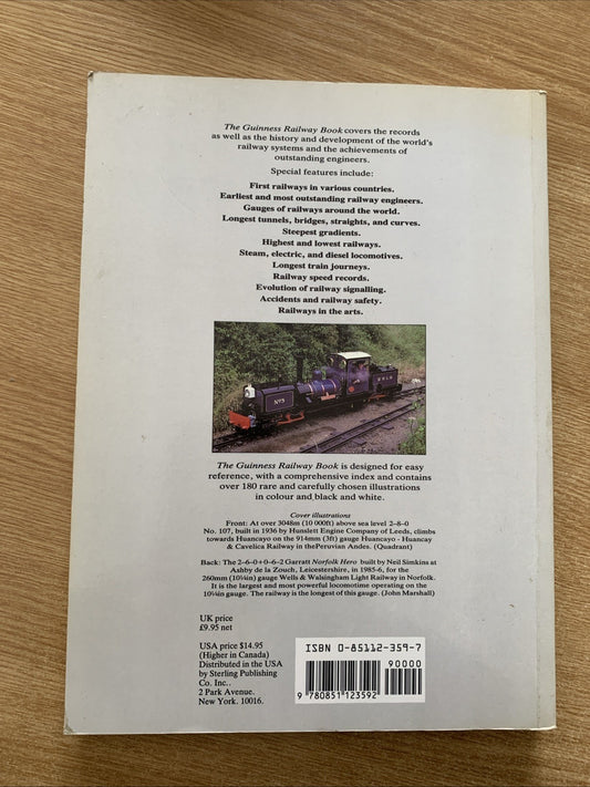 The Guinness Railway Book by John Marshall (Paperback, 1989)