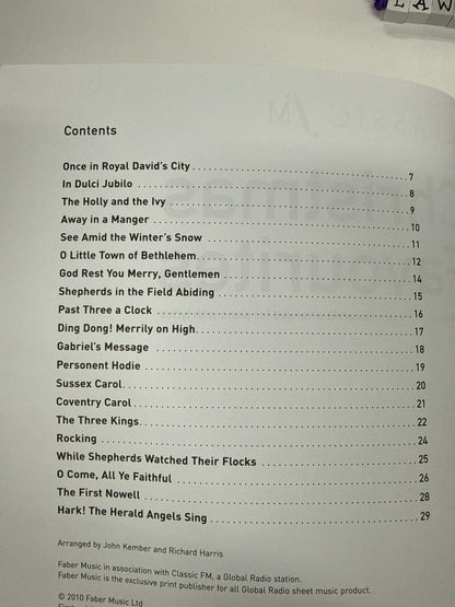 Christmas Favourites . A selection of traditional carols arranged for piano with lyrics