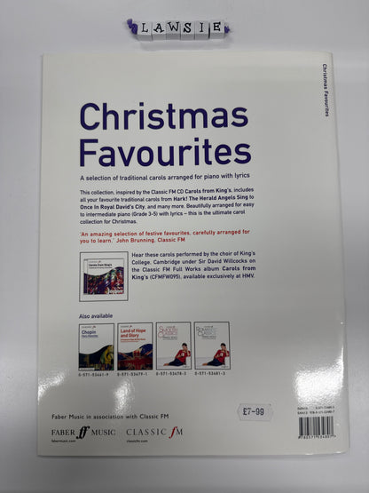 Christmas Favourites . A selection of traditional carols arranged for piano with lyrics